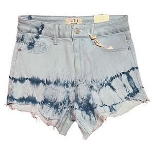 Letter From Juliet Women’s Light Tie Dye High Waisted Denim Short Size M NWT
